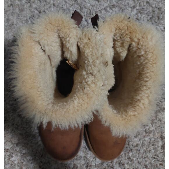 UGG metro short bow Chestnut Boots SZ 6 - Picture 6 of 14